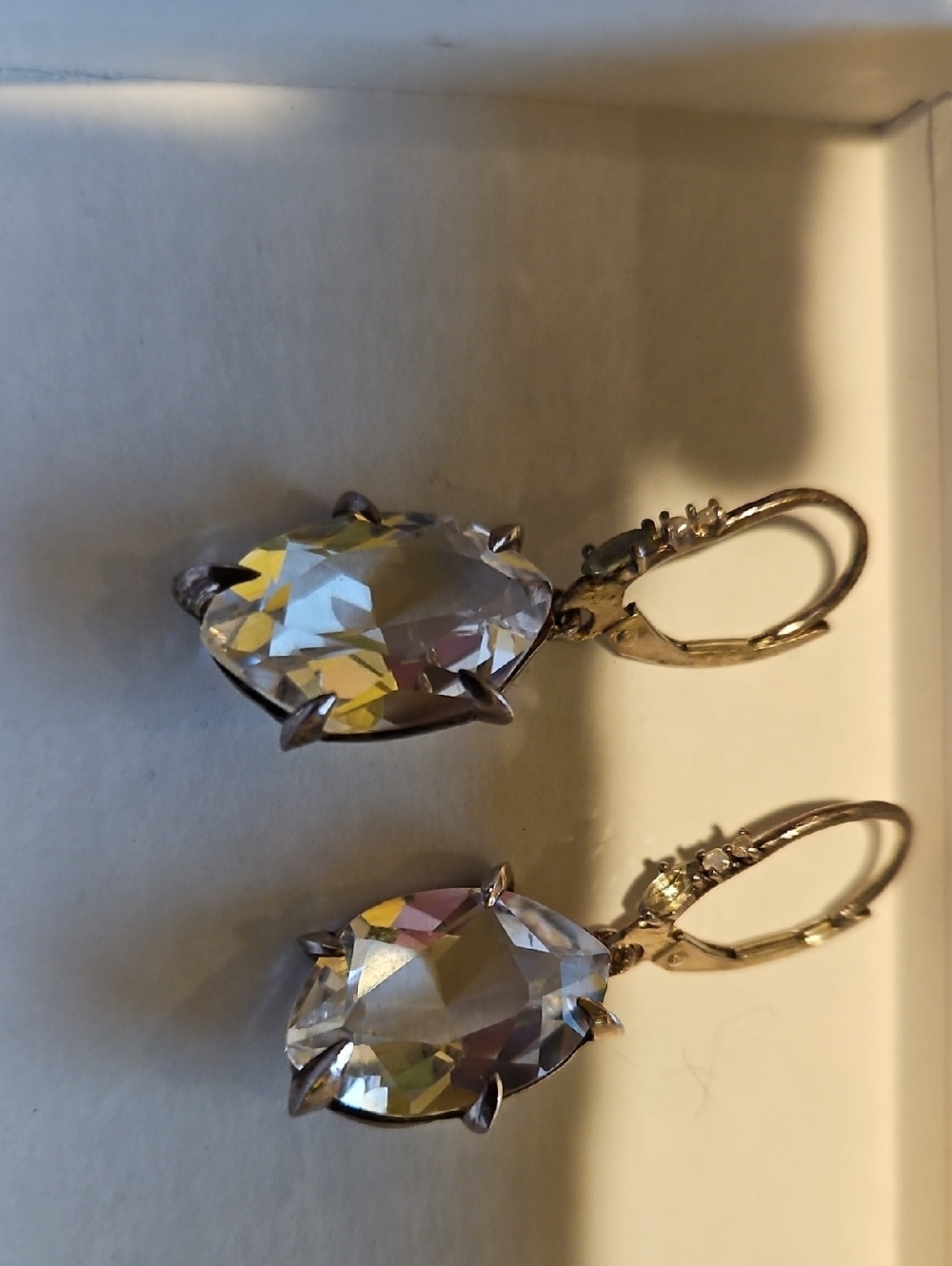 Silver Crystal Drop Earrings Adriana Orsini - Picture 2 of 2